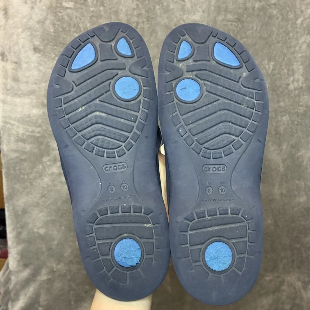 Crocs Unisex Modi Sport Flip Flops Mens 8 Womens 10 Sporty Comfort Navy Blue